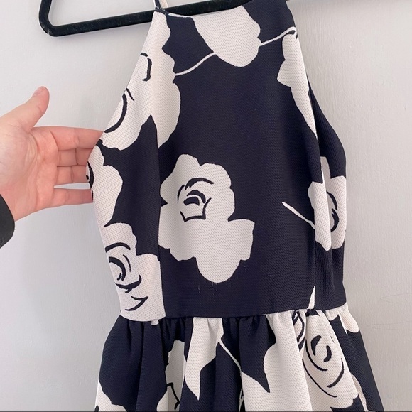 INA Rose Strappy High Neck Crisscross Back Fit and Flare Dress - Picture 3 of 8